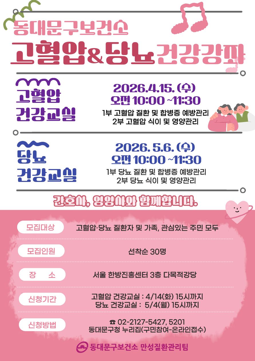고혈압 당뇨 포스터